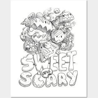 Sweet and Scary (transparent) Posters and Art